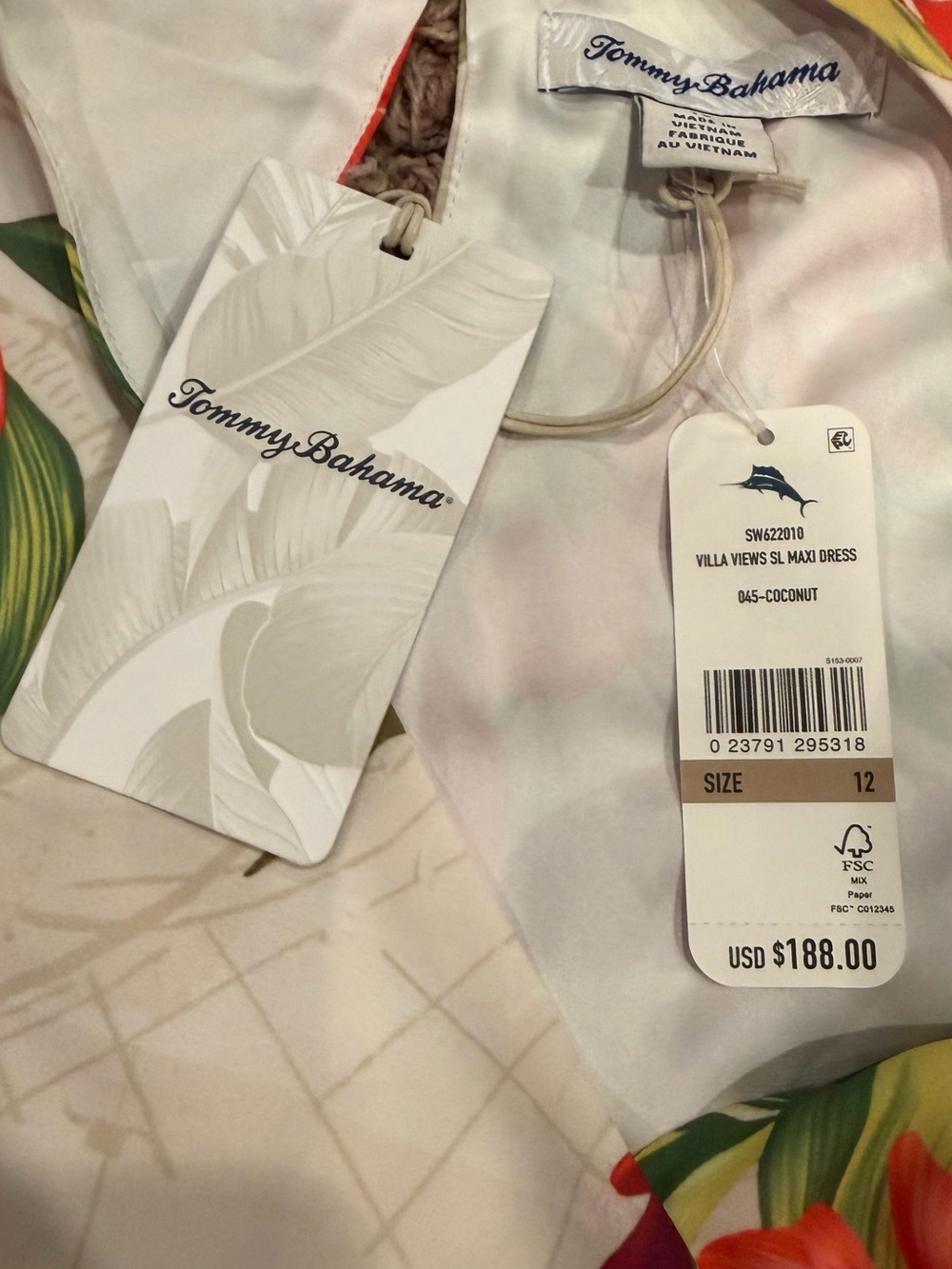 Tommy Bahama Villa Views Sleeveless Maxi Dress Size 12 NWT - Picture 7 of 7